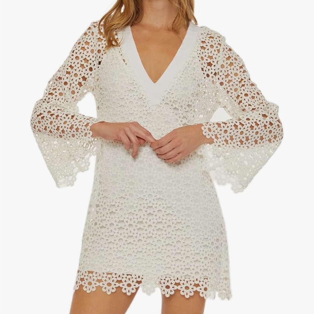 Trina Turk V Neck Slip Dress Cover Up
